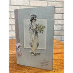 Antique c1920s Gibson's Valentine Card No 3171 Art Deco Lady Ribbon Flapper Girl