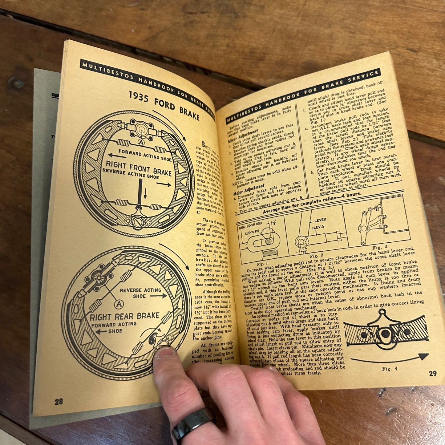Vintage 1935 Handbook for Brake Service 3rd Edition Booklet Garage Automotive