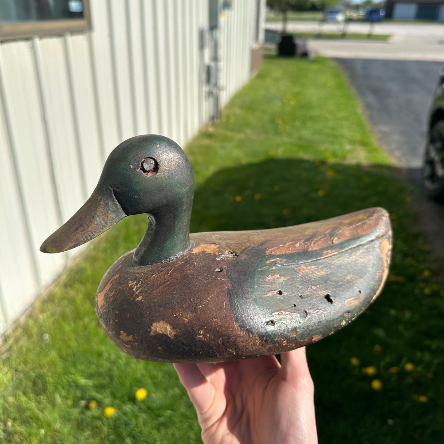 Vintage Folky Wooden Duck Decoy Balsa NICE