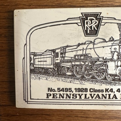 VINTAGE PENNSYLVANIA RAILROAD PLAQUE No.5495, 1928 Class K4, 4-6-2 Etched