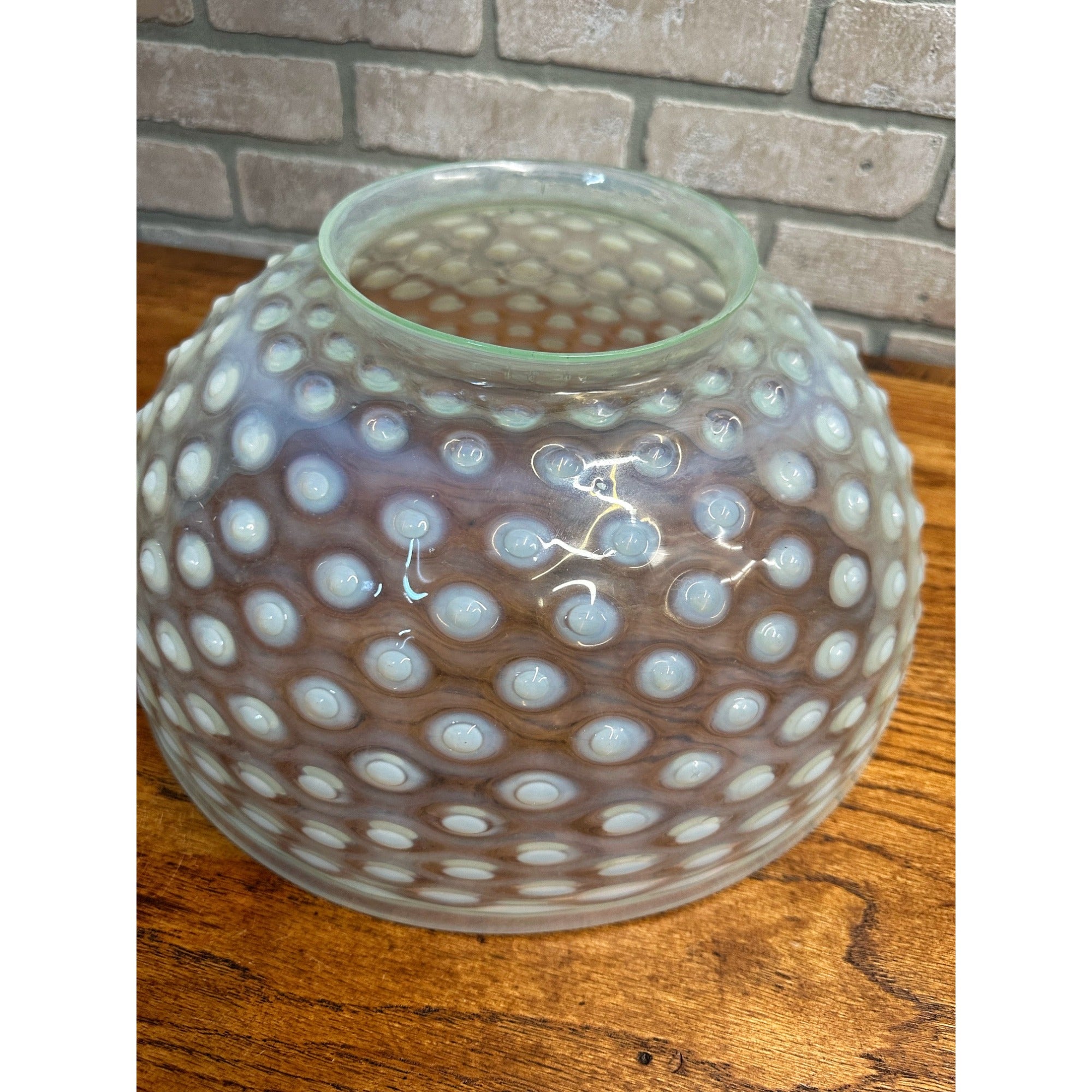 RARE Antique Victorian Blue Opalescent Shade Hanging Bradley Hubbard Oil Lamp