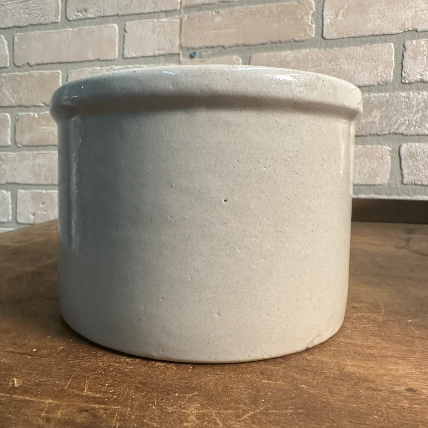 MIDWEST CREAMERY CO. PLYMOUTH, WIS WI SMALL ADVERTISING STONEWARE BUTTER CROCK