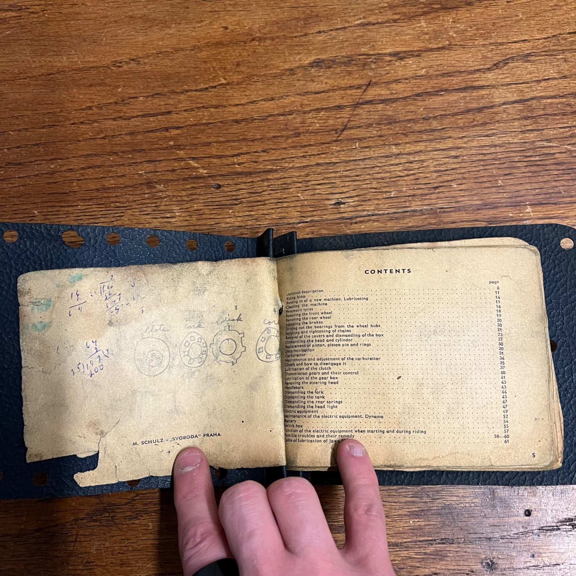 Vintage 1950s JAWA Motorcycle Instruction Manual Guide Booklet Expenses 1951