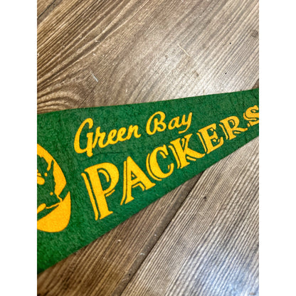 Vintage 1960s Green Bay Packers 12" Mini NFL Felt Pennant