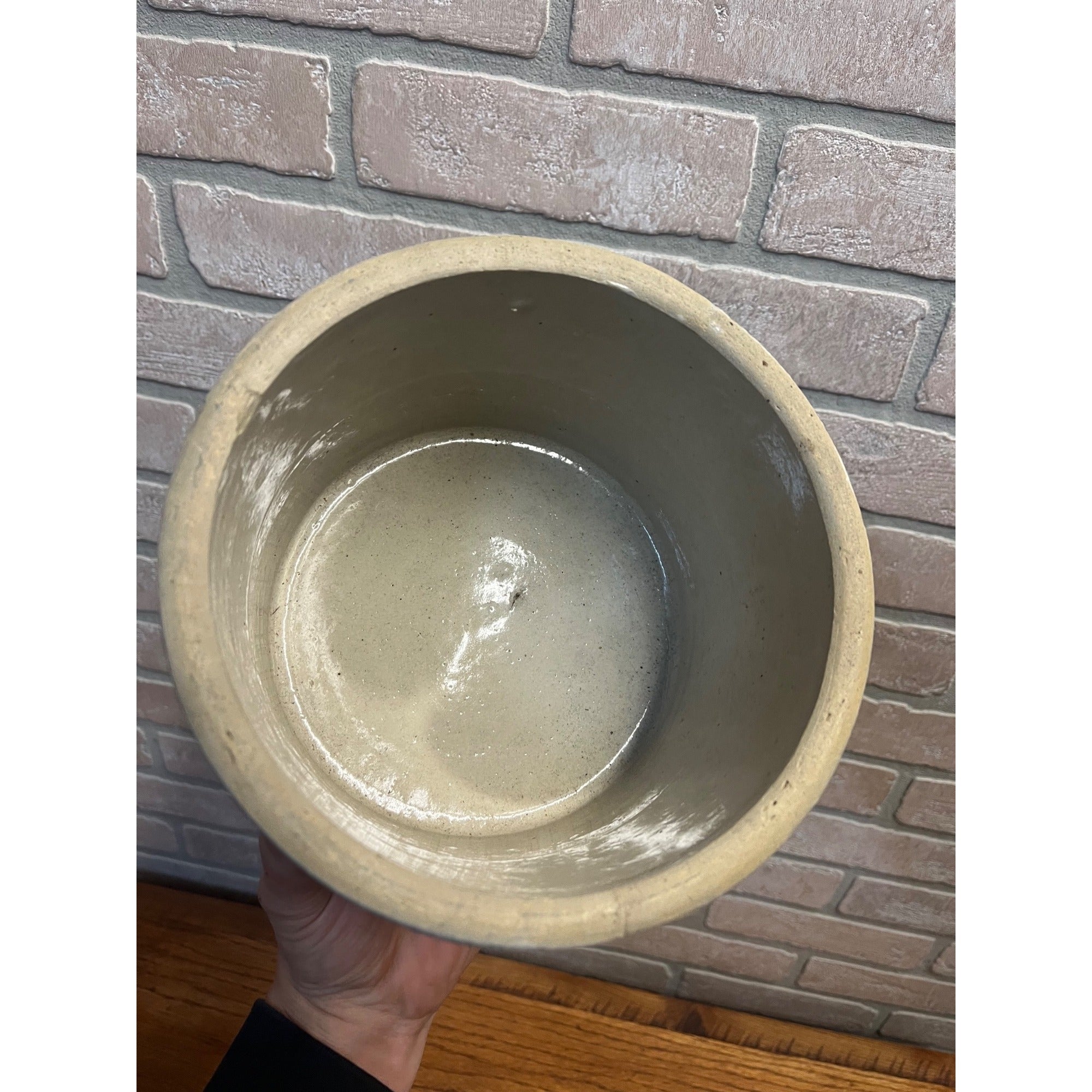 Antique Primitive 1900s Kitchen Crock 5" Tall Farmhouse Country Decor Cottagecore