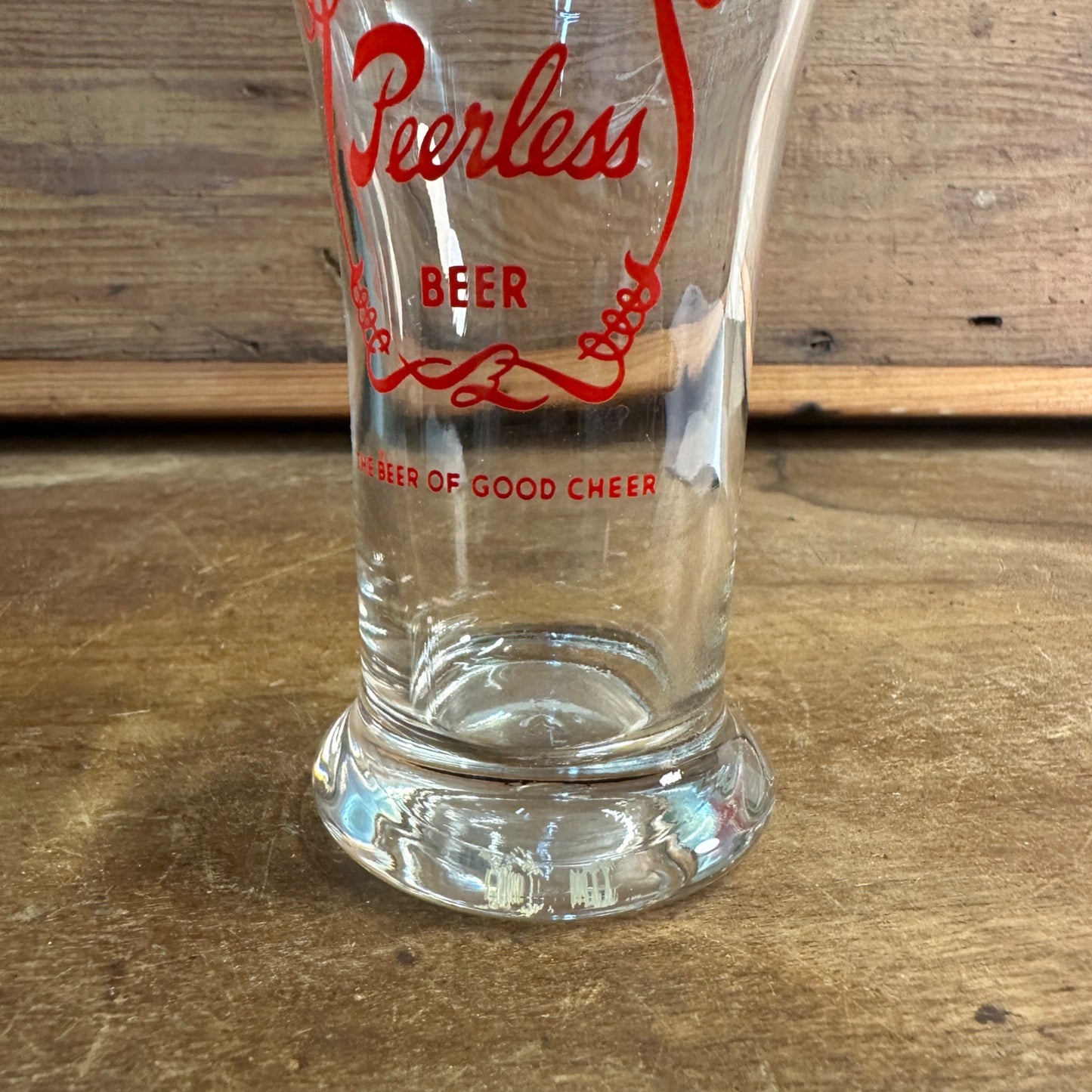 Vintage Peerless Beer LaCrosse Wis Beer Glass Sham 6" beer Glass 1950s