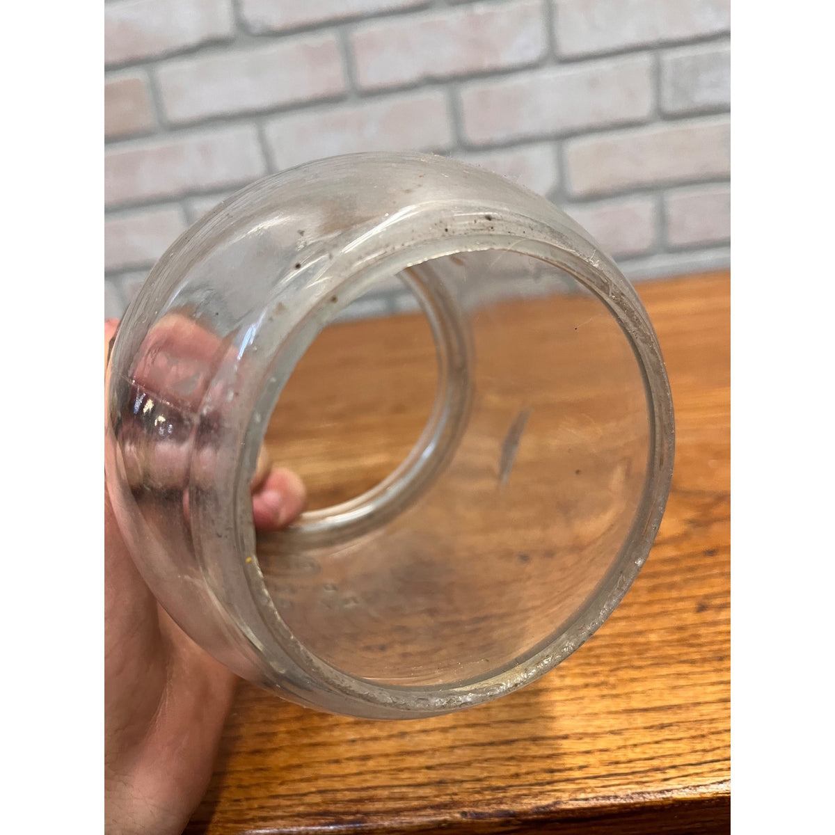 Vintage Dietz D-Lite NYClear Glass Lantern Globe H Loc-Nob Replacement Part