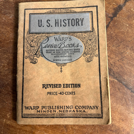 ANTIQUE VINTAGE 1925 WARP’S REVIEW BOOKS FOR US HISTORY RARE PIECE