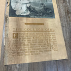 (3) Antique 1910s "The Girl of Pingree Shoes" Advertisng Posters Paper  College Sign