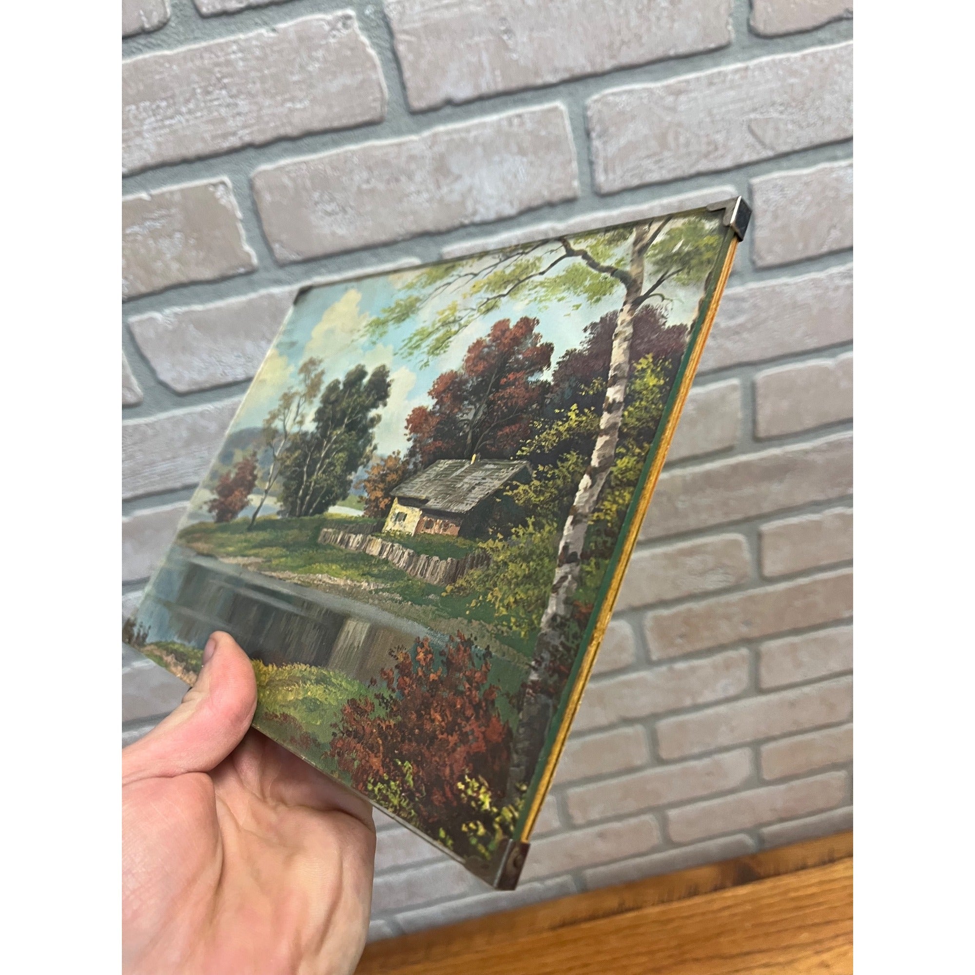 Vintage 1940s Watertown Wisconsin Emerson Oil Co. Advertising Glass Sign DX Gas