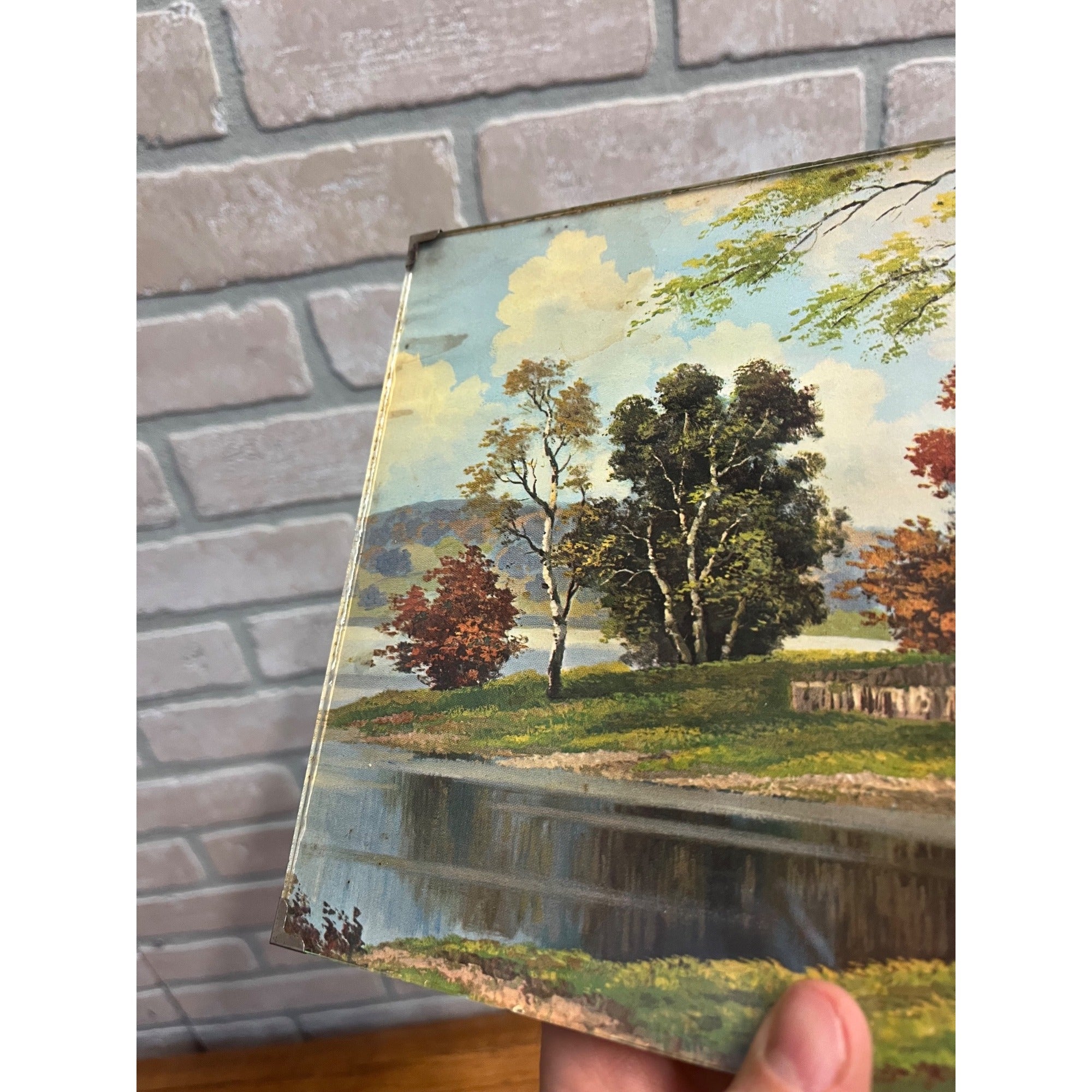 Vintage 1940s Watertown Wisconsin Emerson Oil Co. Advertising Glass Sign DX Gas