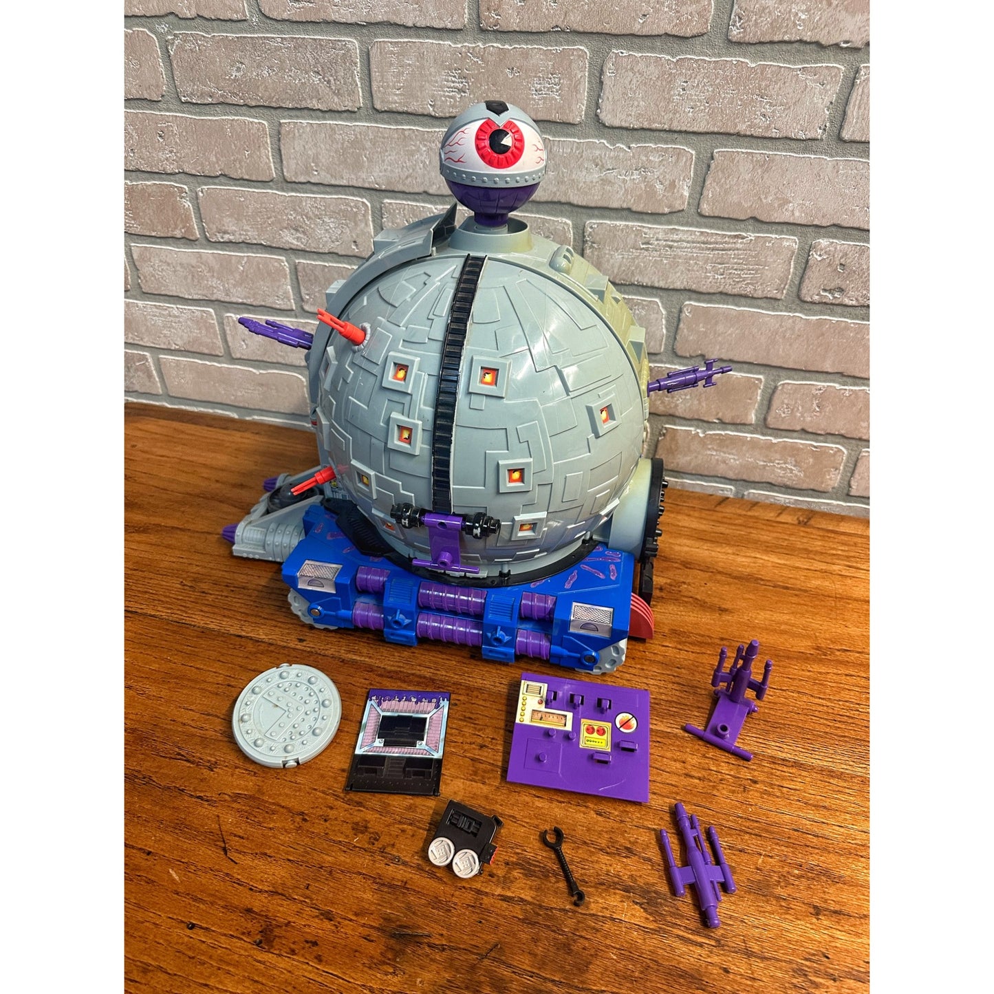 TMNT 1990 TECHNODROME Teenage Mutant Ninja Turtles Playset 90% Complete