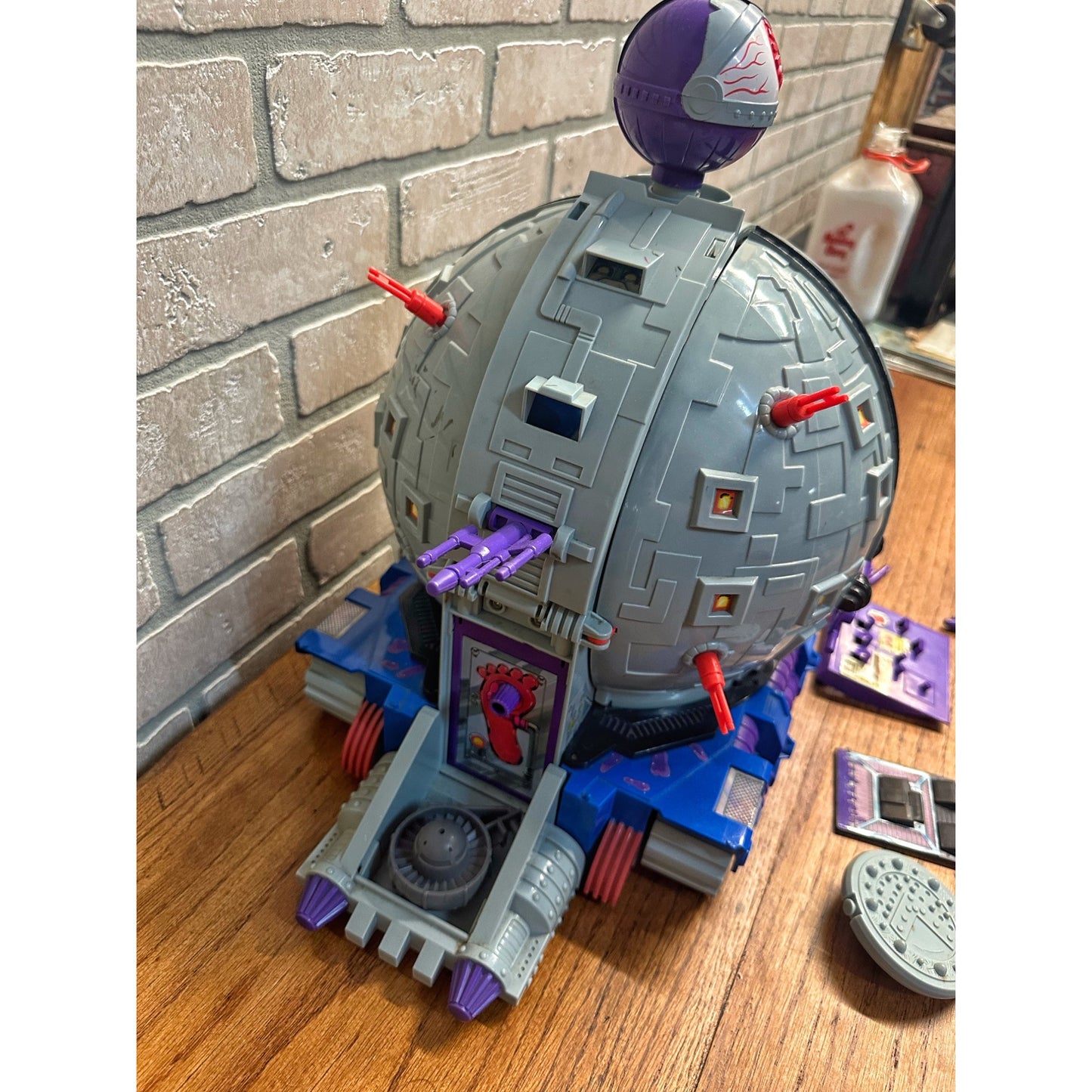 TMNT 1990 TECHNODROME Teenage Mutant Ninja Turtles Playset 90% Complete