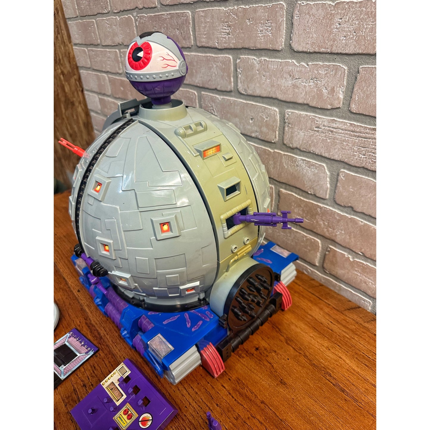 TMNT 1990 TECHNODROME Teenage Mutant Ninja Turtles Playset 90% Complete