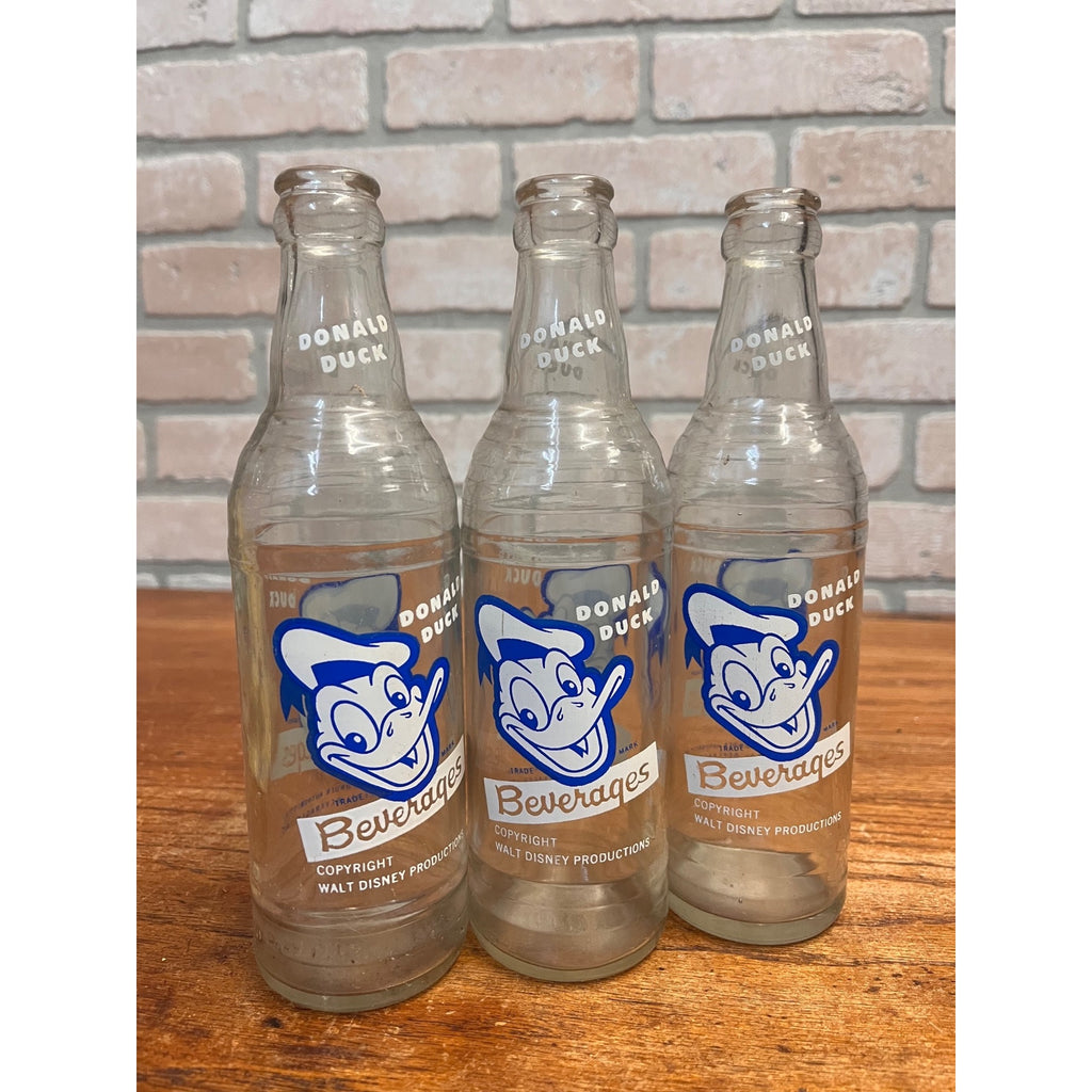 1950s Donald Duck Soda Beverages 6-Pack Carton Carrier Disney w/ 10oz Bottles