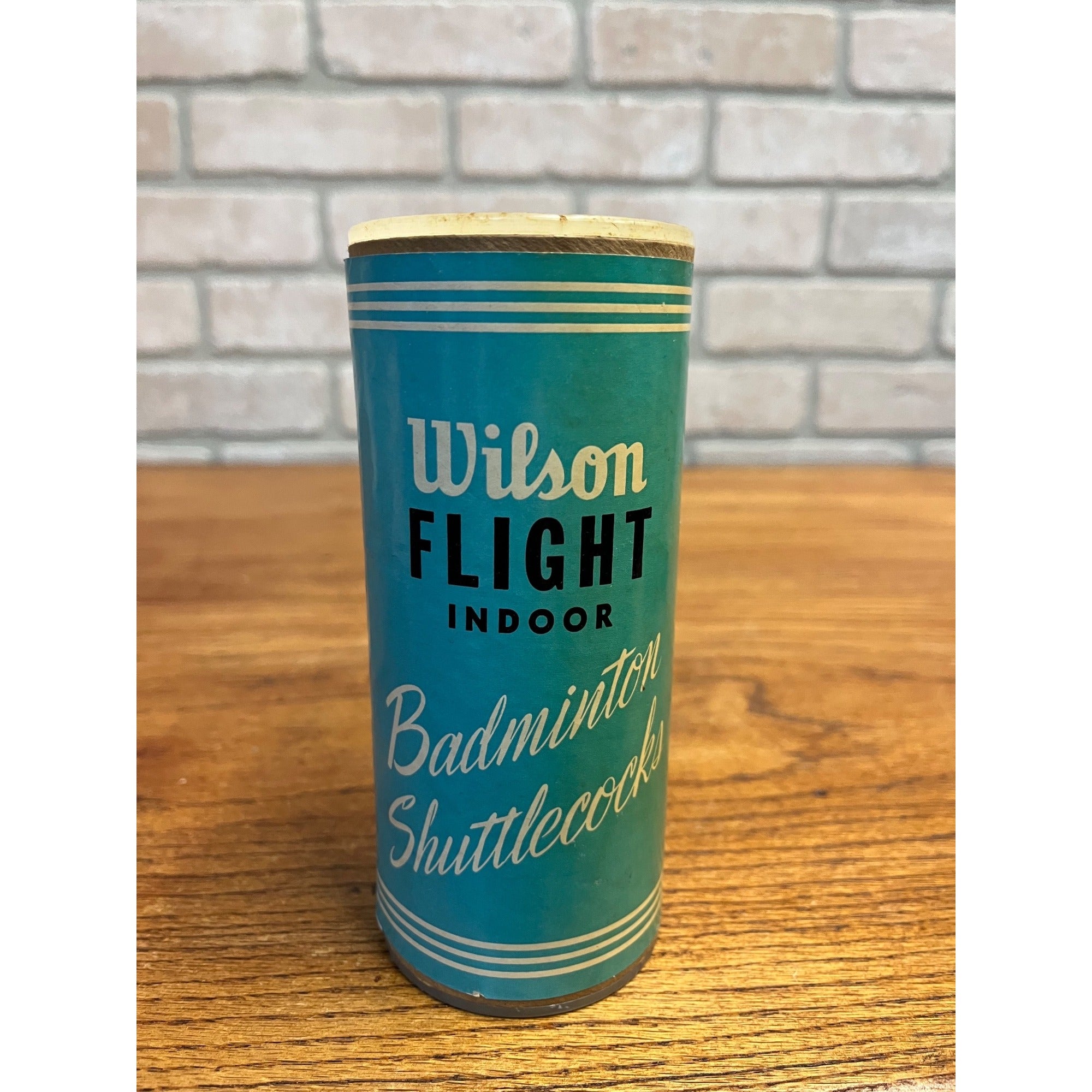 Vintage Wilson Flight Indoor Badminton Shuttlecocks Lot of 3 w/ Cardboard Tube