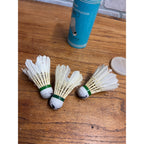 Vintage Wilson Flight Indoor Badminton Shuttlecocks Lot of 3 w/ Cardboard Tube