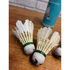 Vintage Wilson Flight Indoor Badminton Shuttlecocks Lot of 3 w/ Cardboard Tube