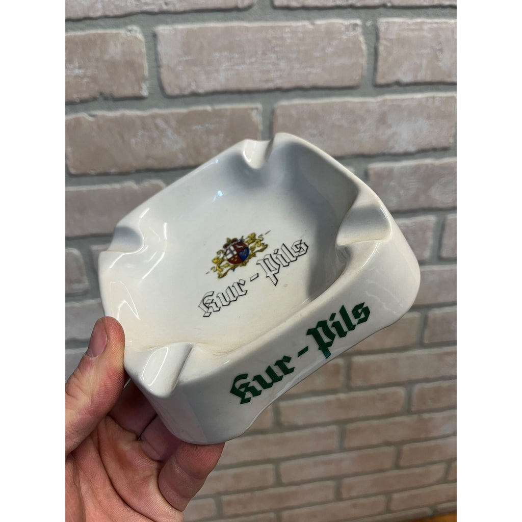 Kur Pils Pilsner Germany Advertising Bier Beer Ashtray Porcelain Ceramic