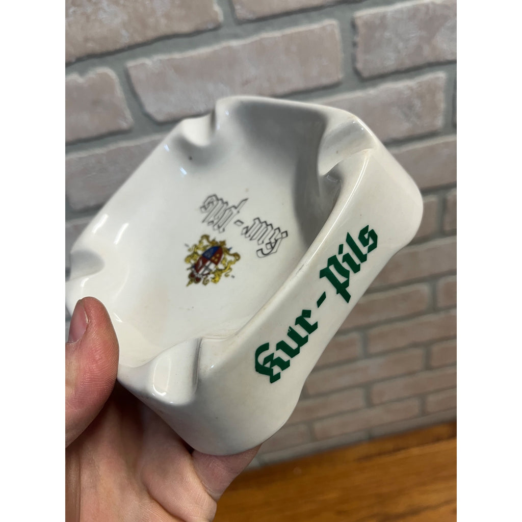 Kur Pils Pilsner Germany Advertising Bier Beer Ashtray Porcelain Ceramic