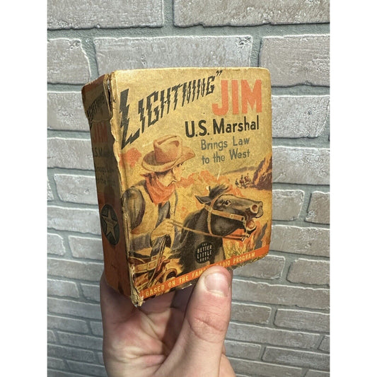 Vintage 1940 Little Big Book Lightning Jim US Marshal Brings The Law To The West