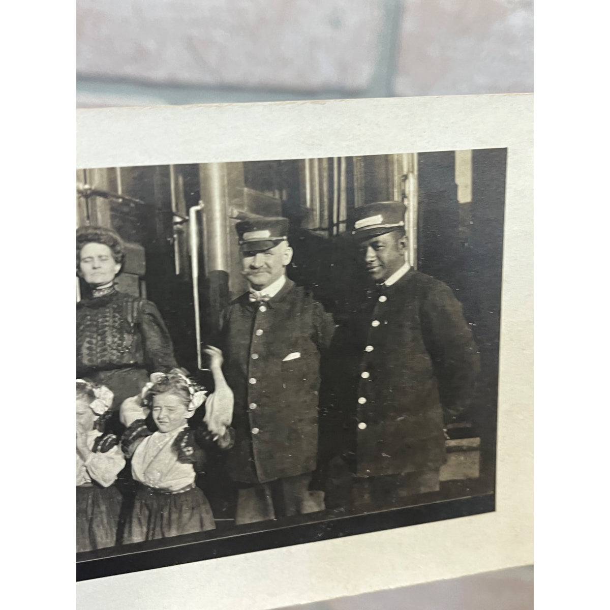 Postcard RPPC Railroad Conductors African American Real Photo Chicago Milwaukee?