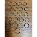 Vintage Café Curtain Rings Antique Brass Finish 1-3/4" Diameter Lot 21pcs