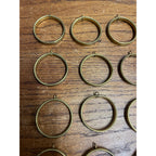 Vintage Café Curtain Rings Antique Brass Finish 1-3/4" Diameter Lot 21pcs