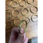 Vintage Café Curtain Rings Antique Brass Finish 1-3/4" Diameter Lot 21pcs