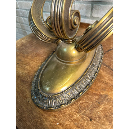 Original Brass 3-Arm Wall Sconce Light Fixture from Wisconsin State Capitol Building