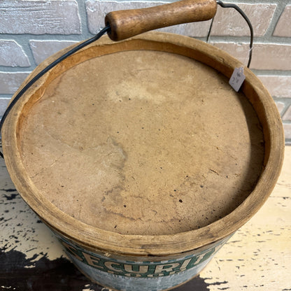 Vintage 1930s Security Food Co. Milk Dairy Cow Food Advertising Pail Minneapolis Minn