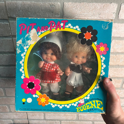 Vintage Pit and Pat - Eugene Doll Co. - NEW NOS Boxed Child's Toy Set