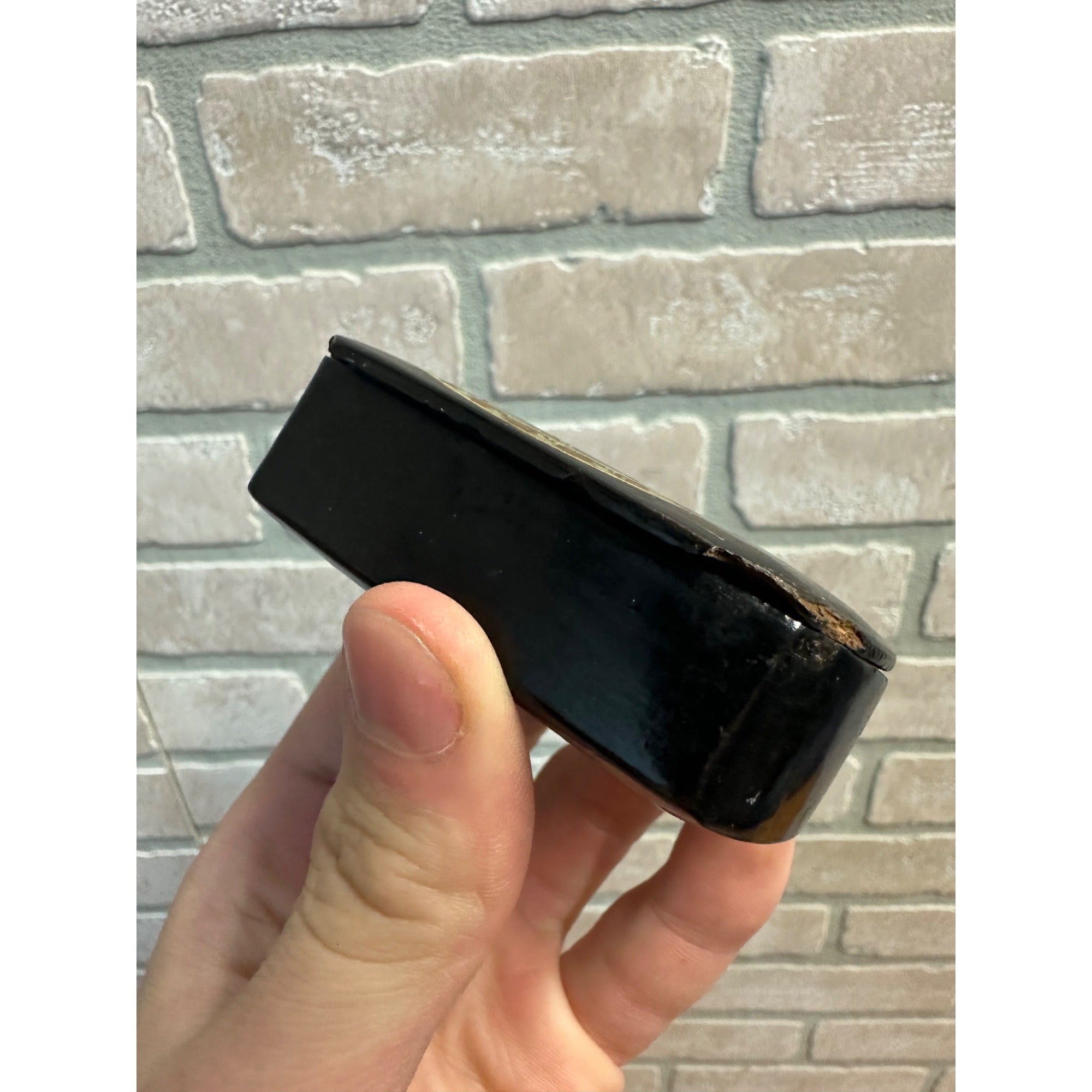 RARE 1880's Catholic Pope Leo XIII Lacquer Rosary Snuff Box