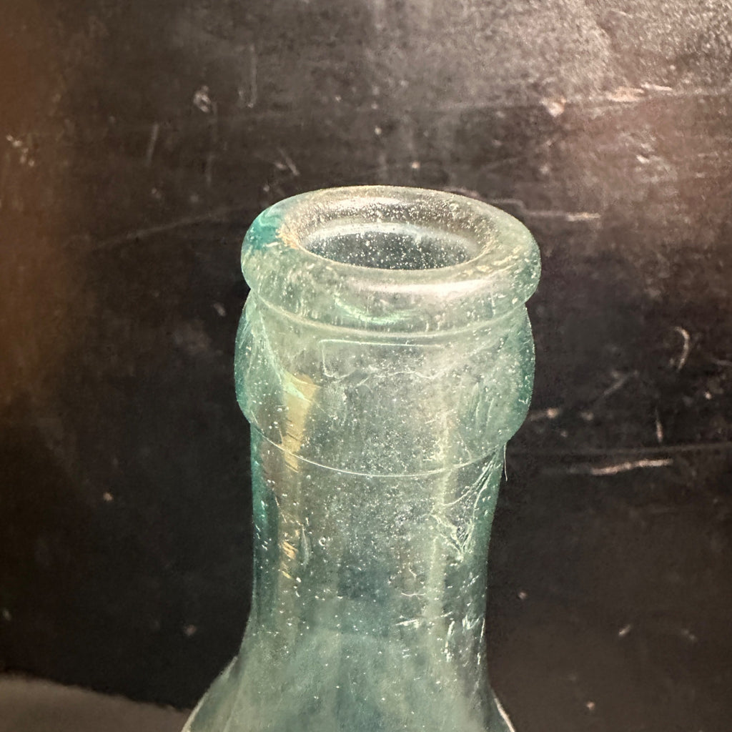 RARE Pre-Pro David Coles Owego NY Beer Bottle Aqua Embossed 13oz