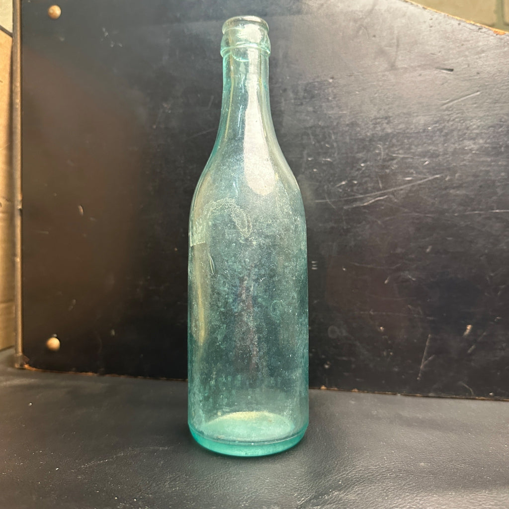 RARE Pre-Pro David Coles Owego NY Beer Bottle Aqua Embossed 13oz