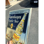 Vintage Copenhagen Castle Beer Tin Sign Edelbrew Brewery Brooklyn NY TOC
