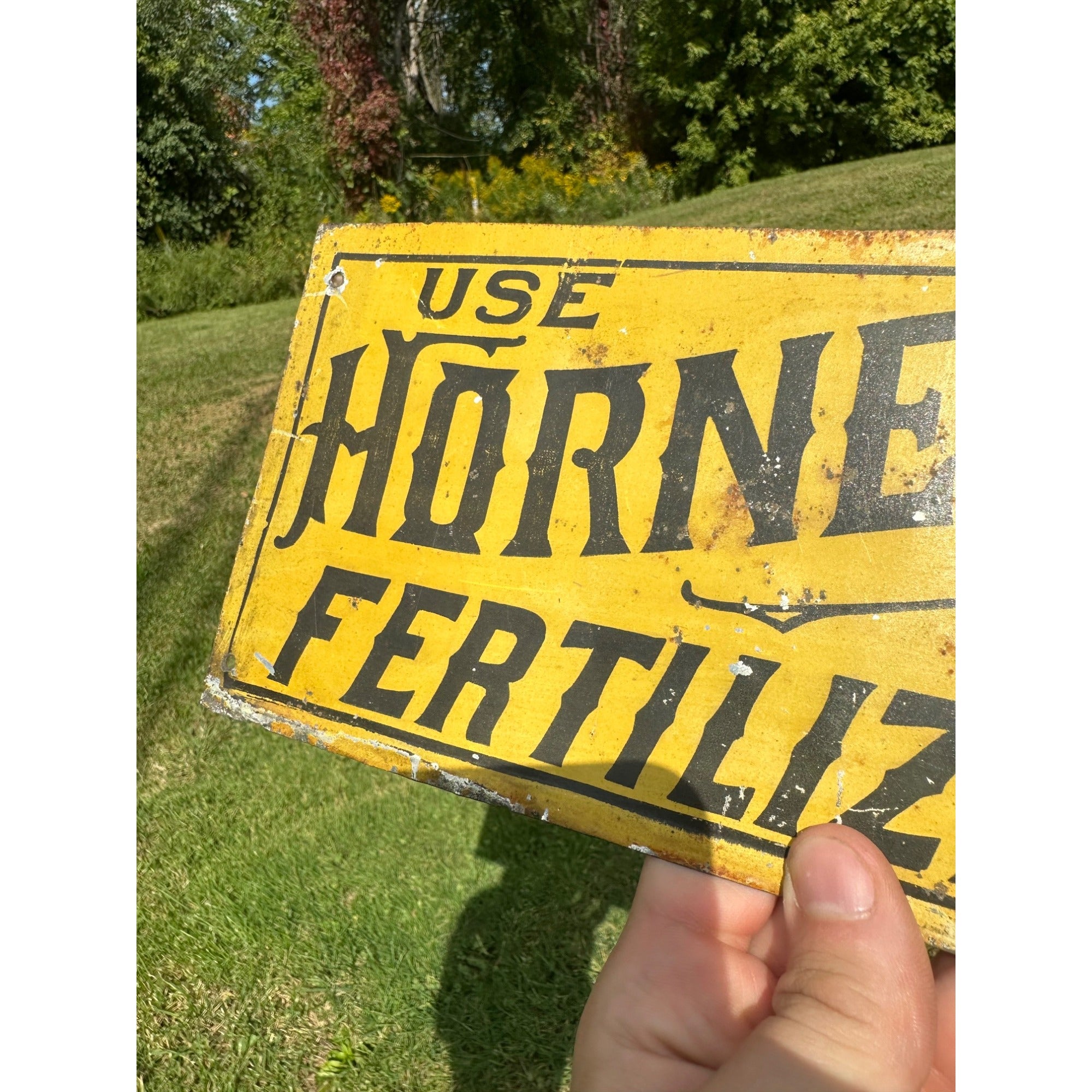 RARE Antique 1890s Horner's Animal Bone Fertilizers Farm Dairy Advertising Sign