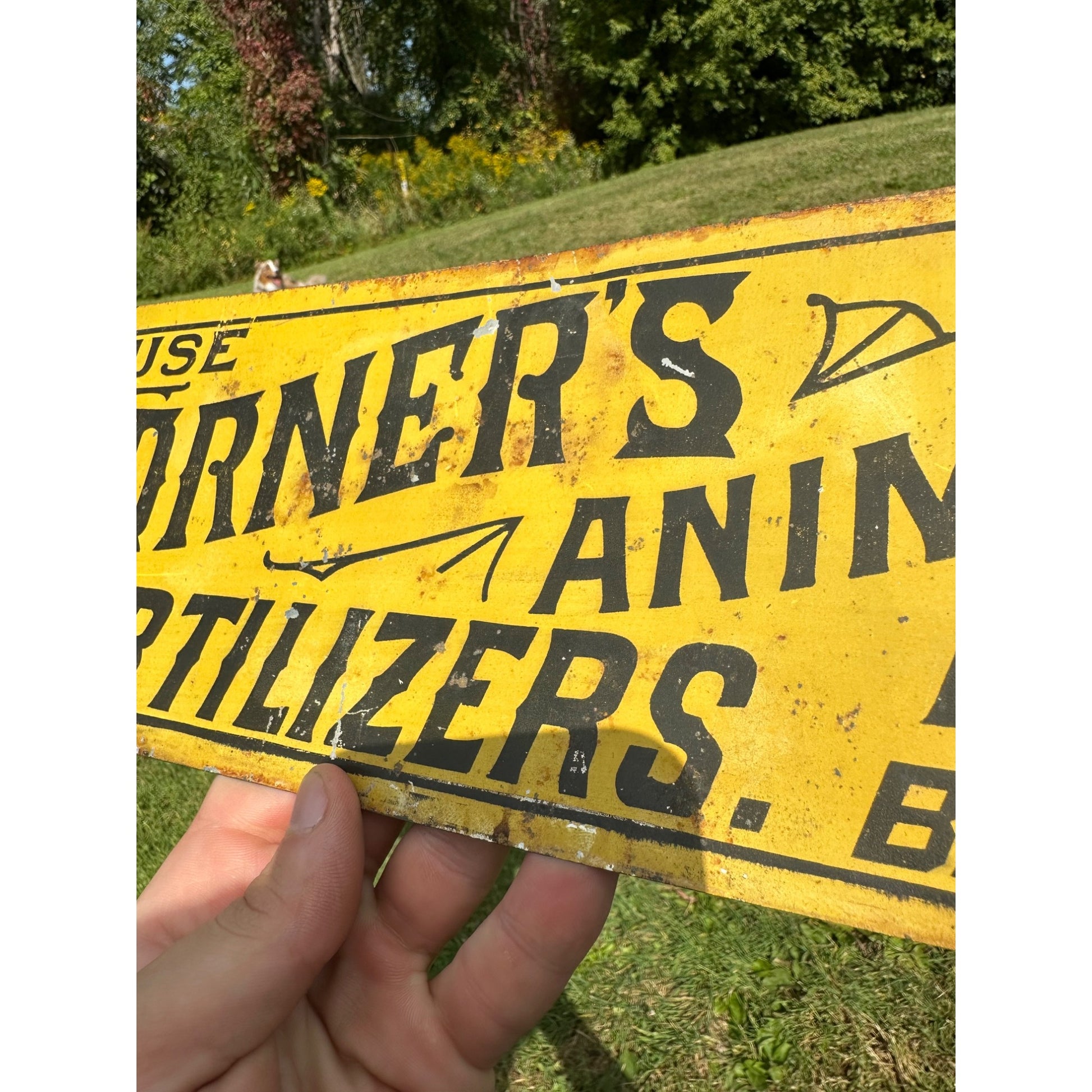 RARE Antique 1890s Horner's Animal Bone Fertilizers Farm Dairy Advertising Sign