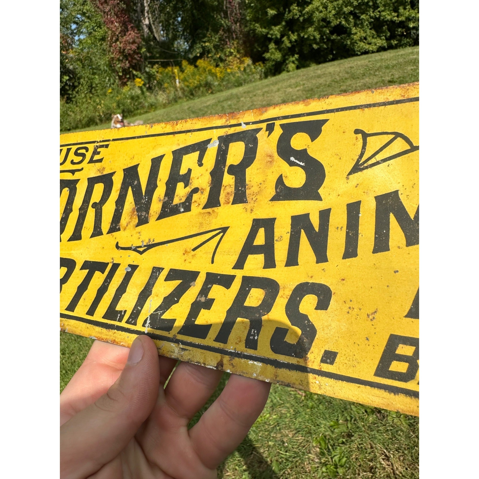 RARE Antique 1890s Horner's Animal Bone Fertilizers Farm Dairy Advertising Sign