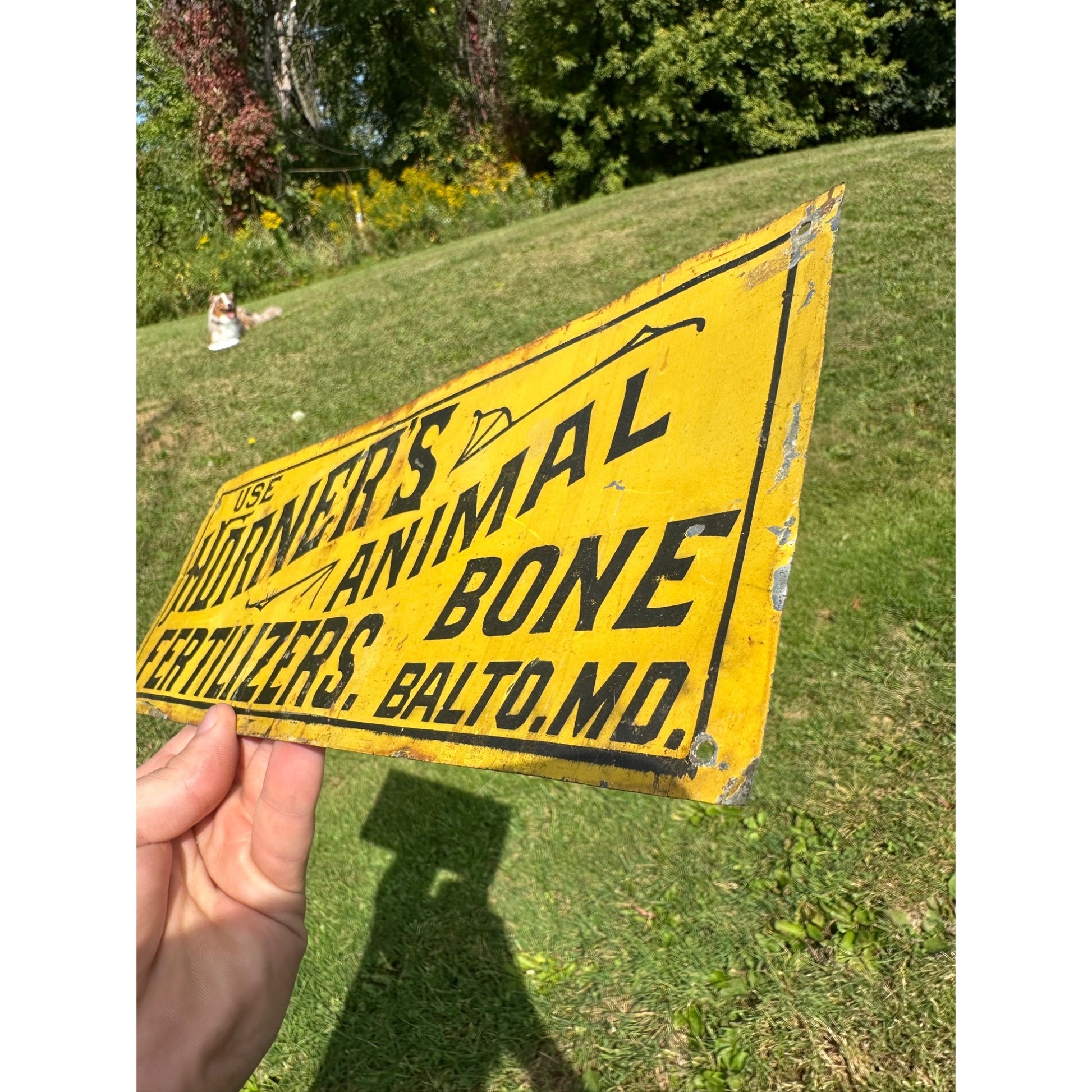 RARE Antique 1890s Horner's Animal Bone Fertilizers Farm Dairy Advertising Sign