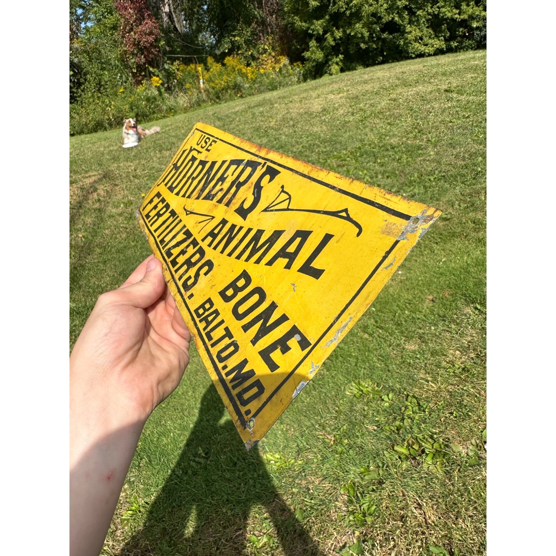 RARE Antique 1890s Horner's Animal Bone Fertilizers Farm Dairy Advertising Sign