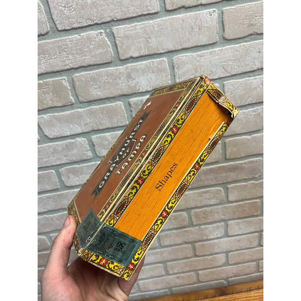 Vintage Grayhurst of Tampa Wooden Cigar Box Advertising Store Display