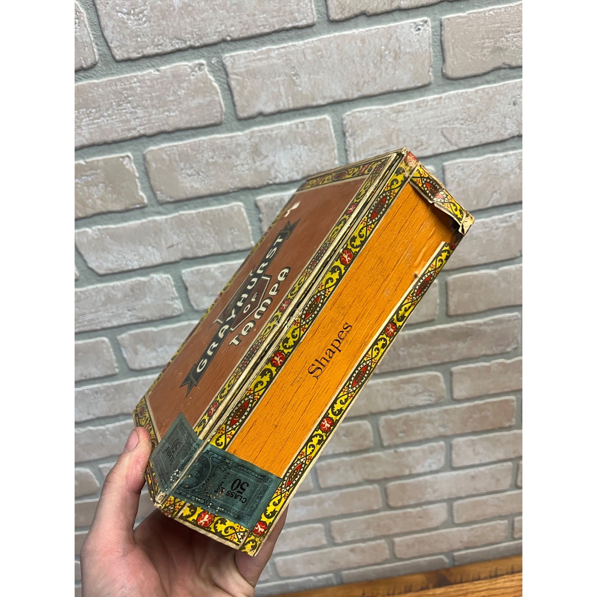Vintage Grayhurst of Tampa Wooden Cigar Box Advertising Store Display