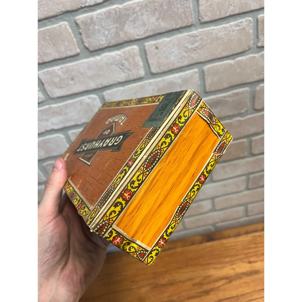 Vintage Grayhurst of Tampa Wooden Cigar Box Advertising Store Display