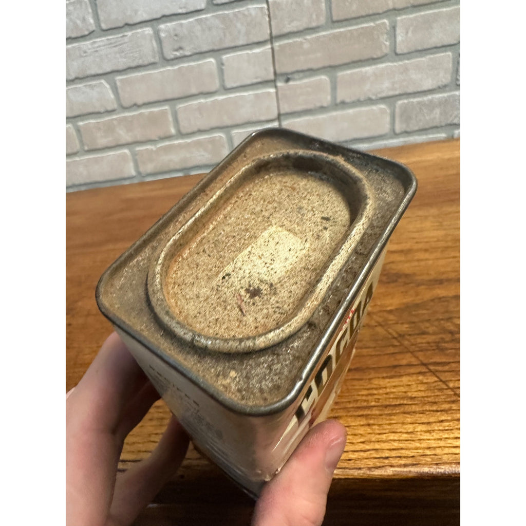 Vintage 1920s Lush'Us Pure Cocoa Advertising Tin Kitchen Chicago 1/2lb Label