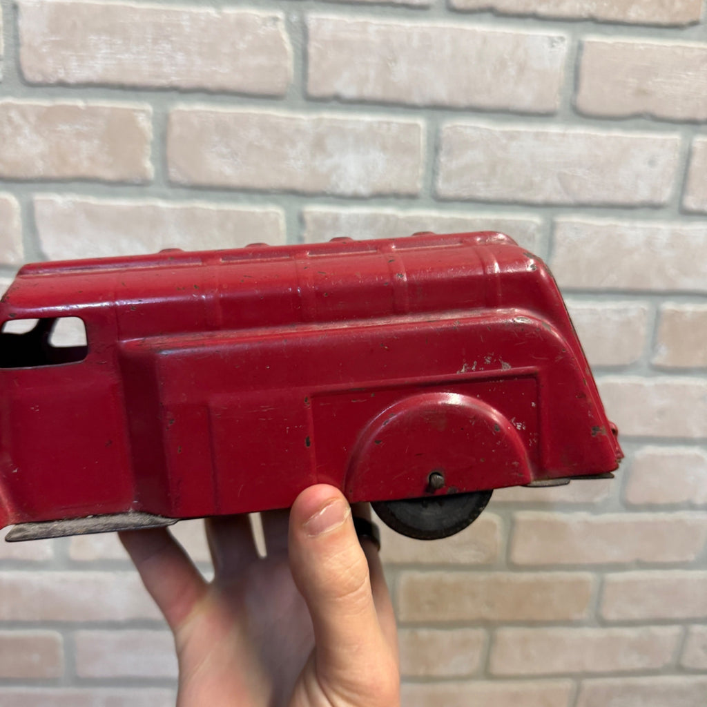 Vintage 1930s Marx / Wyandotte Toy Pressed Steel Oil Gas Tanker Delivery Truck