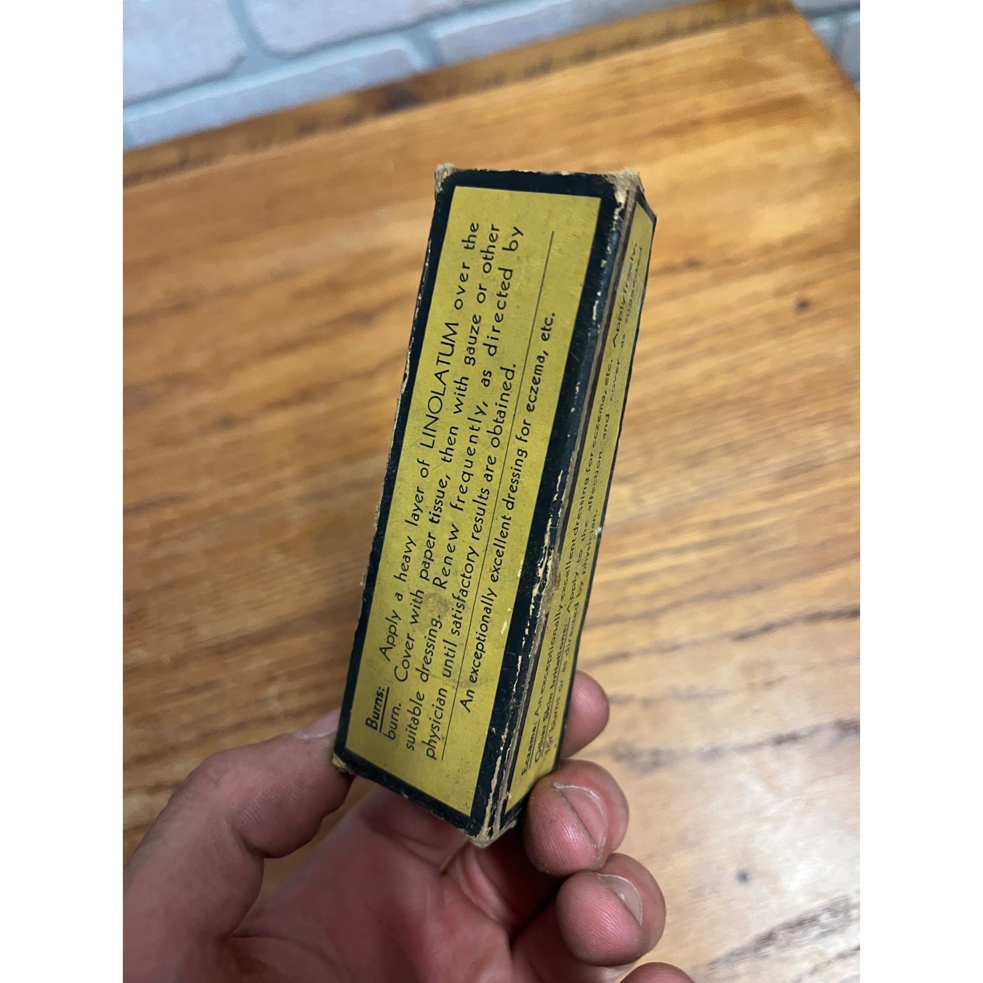 VIntage Medicine Linolatum Tube Salve Pharmacy W/ Box