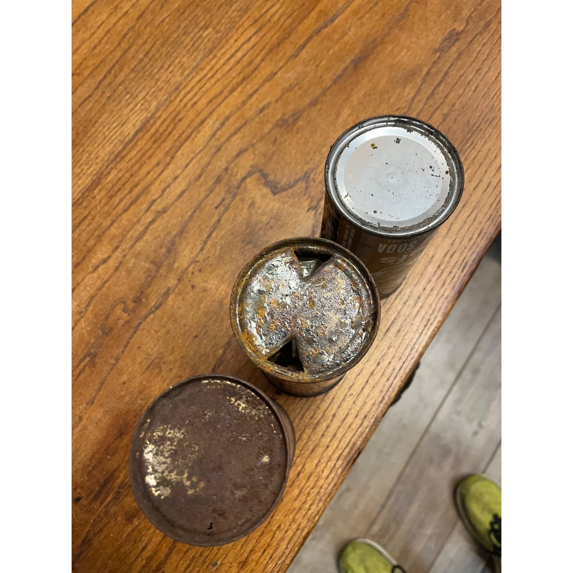 Vintage Lot (3) Graf's Soda Flat Top Cans Milwaukee Wis Orange, Cola, Root Beer