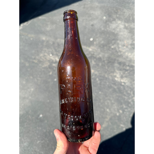 Antique Park Brewing Co Beer Bottle Hancock Michigan Amber