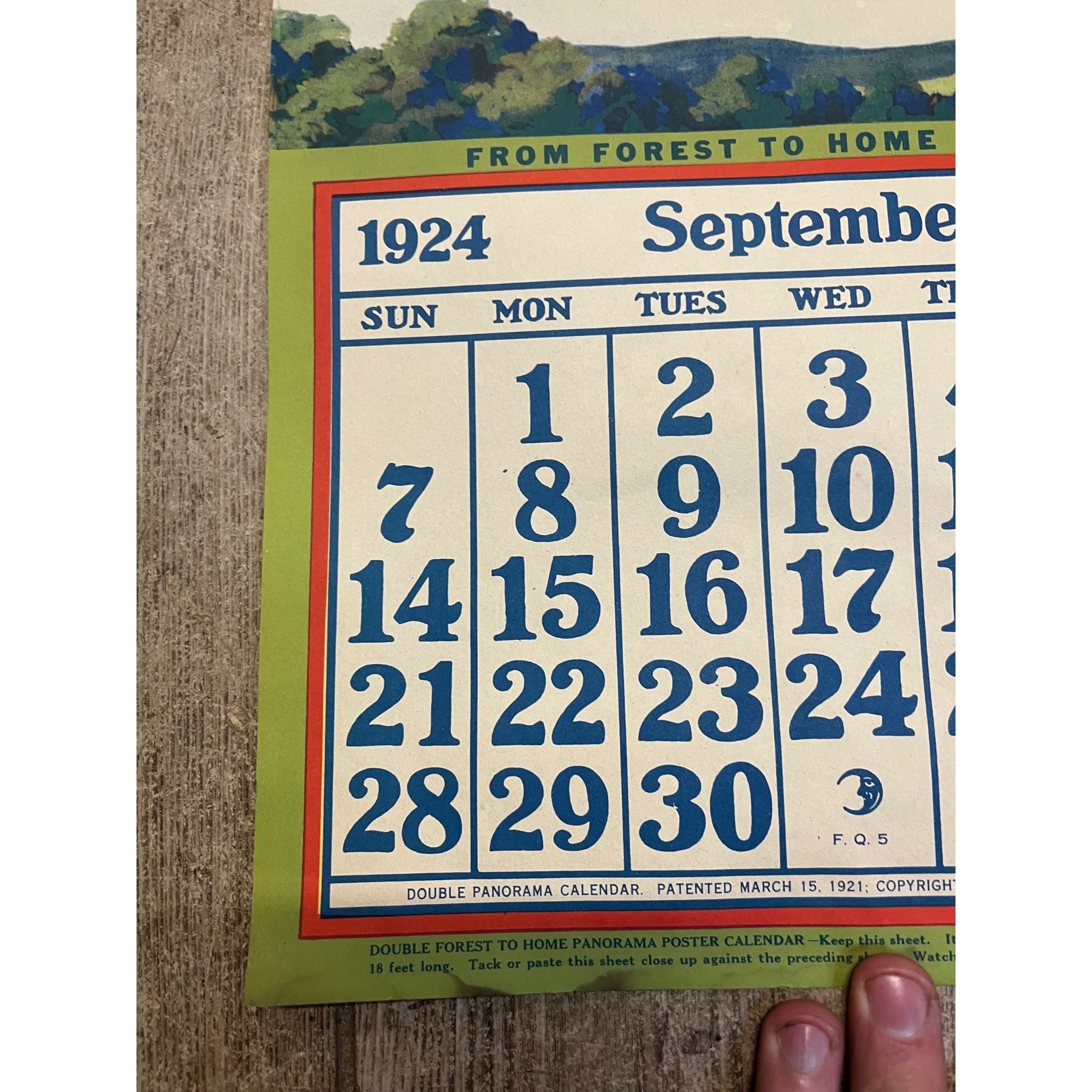 1920s Advertising Calendar Poster Fuller Goodman Farm Barn Dairy Scene